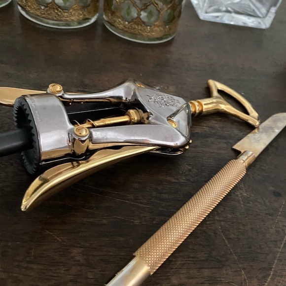 olimpic made in Italy with brass corkscrew and mid century  luxury bar tool - Picture 7 of 11